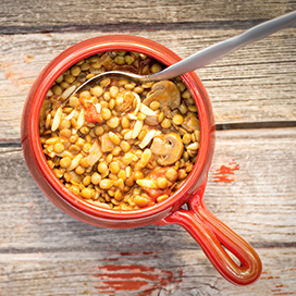 Lentil Soup with Mushroom