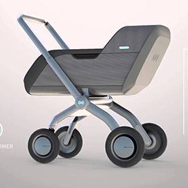 Smartbe is an intelligent baby stroller that strolls itself