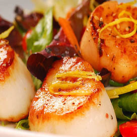 Seared Scallops with Leeks & Lemon Chili Butter